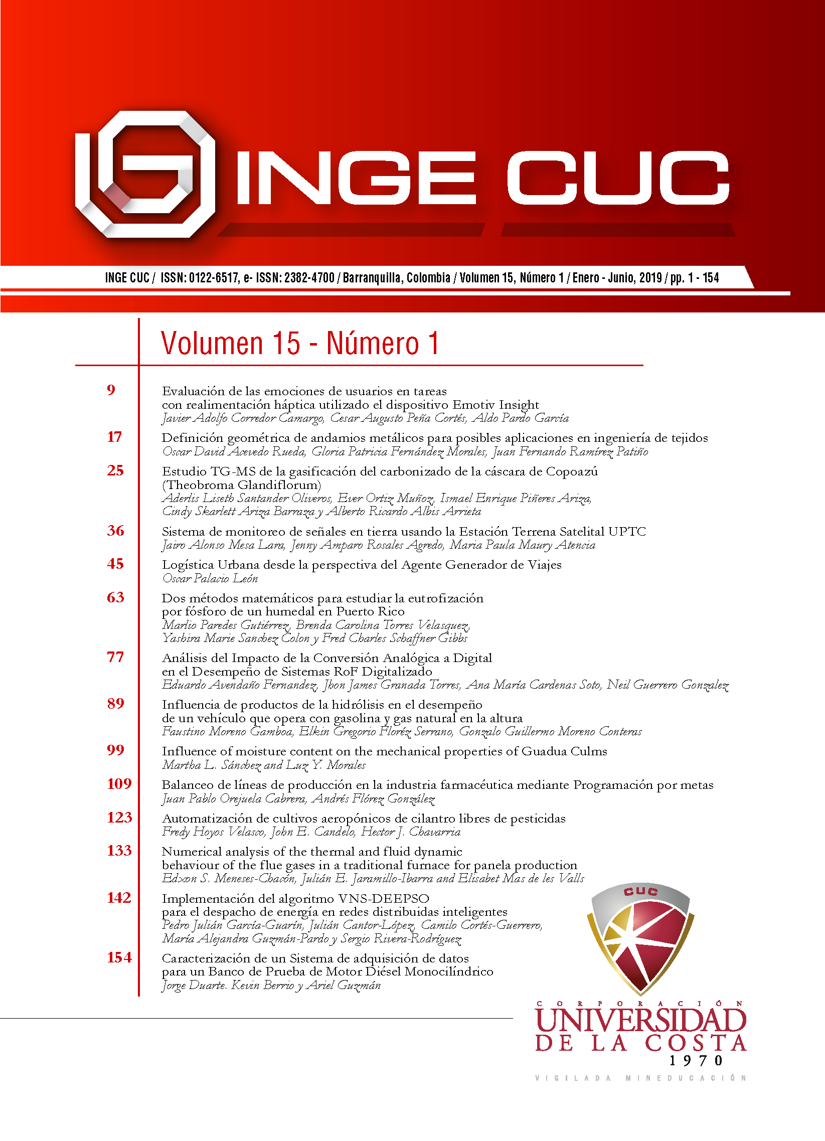                         Ver Vol. 15 Núm. 1 (2019): (Enero - Junio)
                    