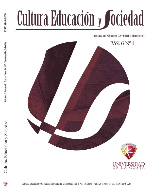 					Ver Vol. 6 Núm. 1 (2015): Cultura Educación y Sociedad
				
